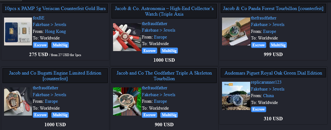 darkmatter catalog list